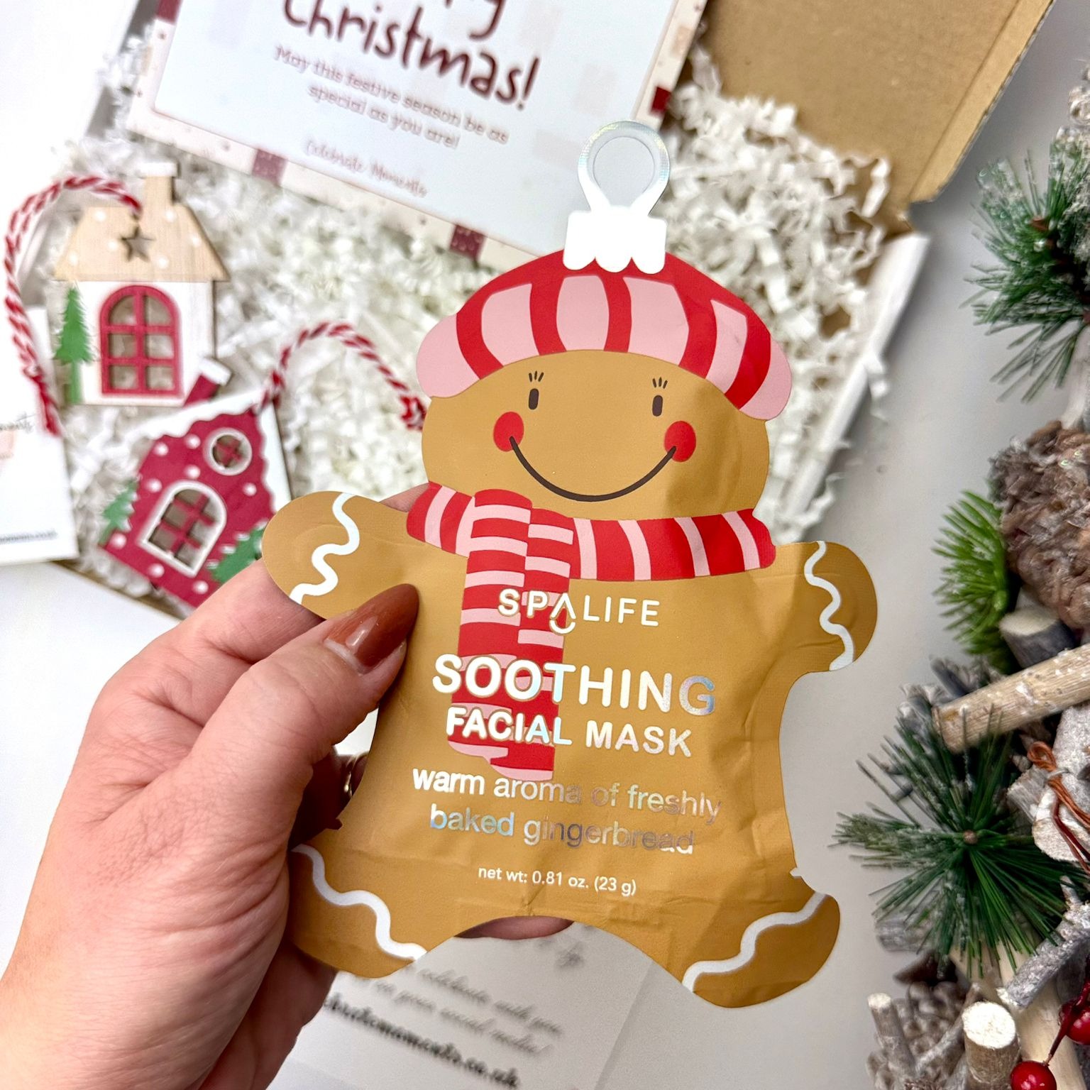 Mini Secret Santa Gingerbread Gift Box - Image 2